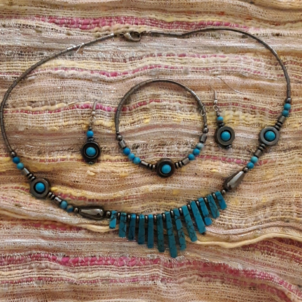 Faux turquoise set